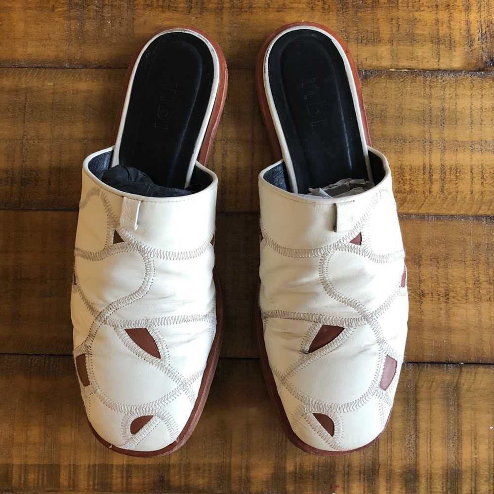 Tibi leather slippers